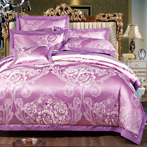 Raso Jacquard copripiumino lenzuolo 1.5/1.8/2.0m singolo doppio quattro pezzi <span class=keywords><strong>Set</strong></span> biancheria da letto/biancheria da letto - Product Image 2