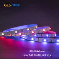 Bande LED adressable WS2812B 30 LED/m - 5V SMD5050 RGB Pixel Light, PCB en cuivre couleur de rêve pour Arduino DIY Rétroéclairage TV Décoration