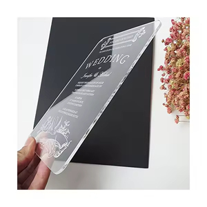 Produits populaires Invitation <span class=keywords><strong>de</strong></span> <span class=keywords><strong>mariage</strong></span> personnalisée en acrylique <span class=keywords><strong>transparent</strong></span> pour une cérémonie luxueuse Annonce - Product Image 6
