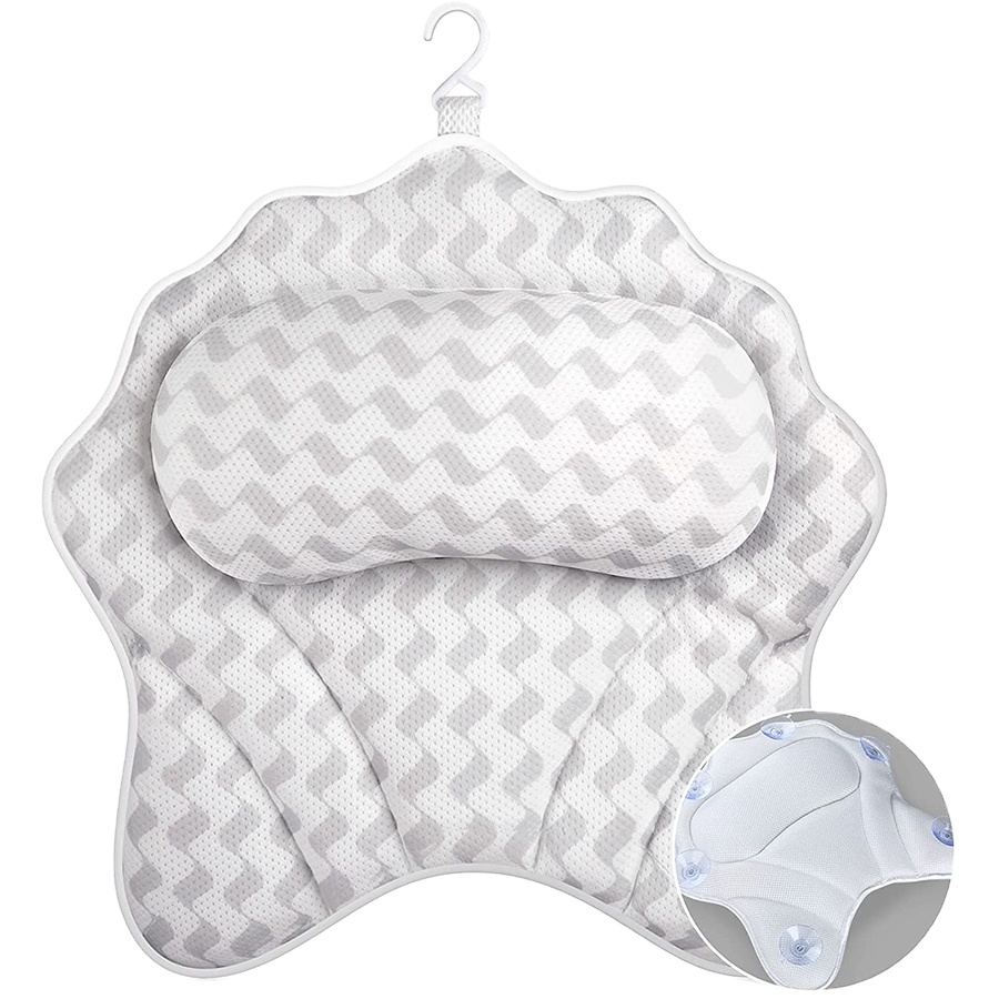 268 Роскошная эргономичная подушка для ванны, поддержка шеи, 3D воздушный сетчатый подголовник, подушка для душа и ванны