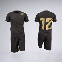 Camisetas de Fútbol Personalizadas OEM, Transpirables, con Estampado por Transferencia de Calor, Ropa de Fútbol para Equipos, Manga Corta, Cuello en V, Unisex, para Adultos