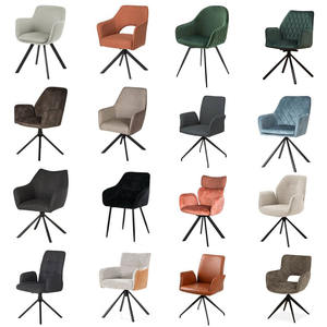 Chaises de salle à manger de bonne qualité, fauteuil, pivotant à 180 degrés, revêtement en <span class=keywords><strong>velours</strong></span>, tissu capitonné - Product Image 1
