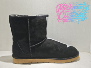 Meckmanly Custom Black Ankle Snow <b>Boots</b> Plush Lining Anti-Slip Rubber Outsole <b>Warm</b> Winter Unisex Closed Toe - Product Image 3