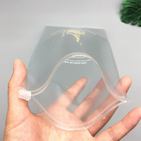 Sac à fermeture éclair en PVC givré personnalisé en gros, sac d'emballage transparent pour vêtements, sac d'emballage pour cosmétiques et cheveux