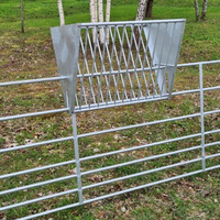 JH-Mech Porte-foin pour chèvre à faces multiples Mangeoire pour foin de chèvre 21 gallons Mangeoires murales en métal pour moutons de grande capacité