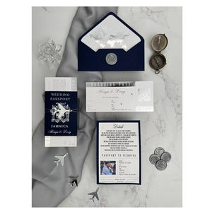 Passeport en feuille d'argent Invitation <span class=keywords><strong>de</strong></span> mariage <span class=keywords><strong>de</strong></span> voyage Cartes d'embarquement Cartes <span class=keywords><strong>de</strong></span> mariage à <span class=keywords><strong>l</strong></span>'<span class=keywords><strong>étranger</strong></span> Invitations d'étiquette <span class=keywords><strong>de</strong></span> billet d'avion Cartes <span class=keywords><strong>de</strong></span> mariage - Product Image 1