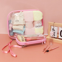 JOYSUN Boîte de rangement et sac en PVC transparent, étui rigide portable pour outils, organisateur de gadgets numériques pour voyage et usage quotidien