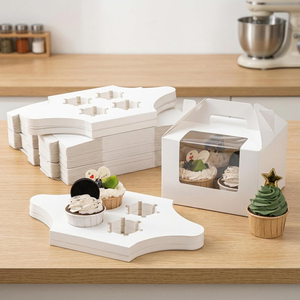 Confezione da 4 Scatole per Cupcake con Finestra, Scatole per Pasticceria, Bomboniere per Matrimoni e Feste di Compleanno - Product Image 5