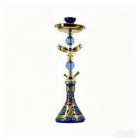 Ensemble de chicha de luxe en forme d'aigle, 51 cm, taille moyenne, en verre arabe, avec narguilé en acier inoxydable, pour cadeau et décoration