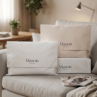 Sac enveloppe en toile de coton biologique OEM, personnalisable avec logo imprimé, pour vêtements, livres, cadeaux, pochette anti-poussière en coton – Offre Spéciale