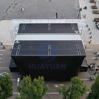 HY-S595 plate-forme de scène extérieure robuste semi-remorque mobile avec capacité de 550kg/㎡ pour les concerts, les festivals et les promotions