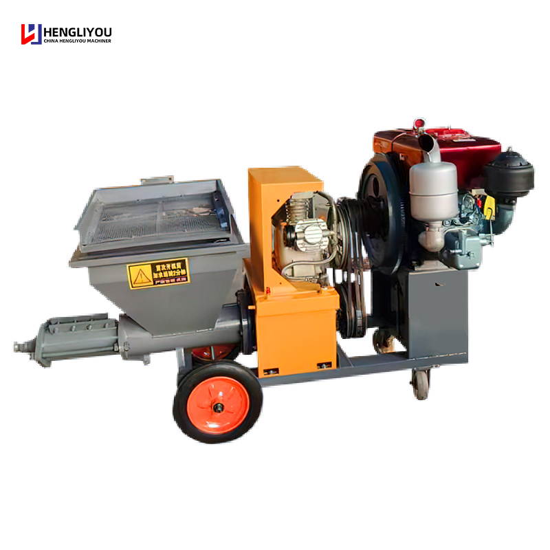 Electric Diesel Mortar Plaster Machine Wall