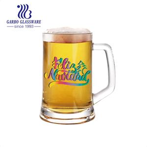 Vaso de cerveza de 400ml con diseño personalizado, vaso de cerveza de cristal grande, venta al por mayor, barato - Product Image 4