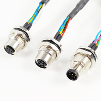 Fábrica al por mayor CE RoHs M12 5P D-código enchufe chapado en oro montaje en Panel frontal soldadura IP67 impermeable M12 D codificado conector de 5 pines