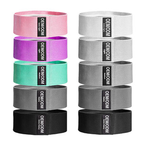 Tùy Chỉnh Cao Su Tổng Hợp Vải Cao Đàn Hồi Lực Lượng Phòng Tập Thể Dục Ban Nhạc Của Phụ Nữ Hip Vòng Kháng Tập Thể Dục Tập Thể Dục Ban Nhạc - Product Image 1