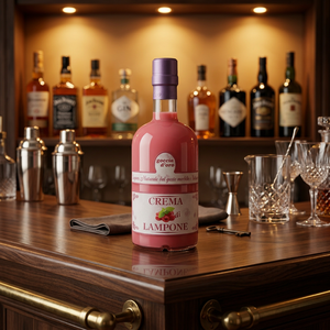 Liqueur de crème à la framboise Giarola Crema Lampone de qualité supérieure, 6 bouteilles par boîte, Italie, 17,0 % vol., prête à être expédiée - Product Image 3