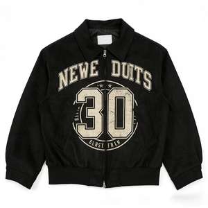 جاكيت من الجلد المدبوغ البني الكلاسيكي ، جاكيت عصري بعلامة تجارية ، جاكيت كارجو للشوارع الأوروبي والأمريكية ، جاكيت قصير مع الرجال - Product Image 1