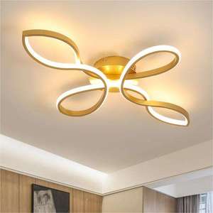 Lámparas de techo modernas minimalistas para sala de estar, tira de luces Led de techo negro dorado para dormitorio - Product Image 5