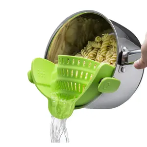 GreenEarth Large Flexible Silicone Strainer Compact Heat-resistant Foldable Kitchen Tea Filter Drain Basket Collapsible Design