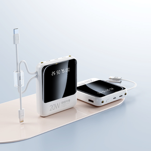 Batterie externe portable 20W avec câble, écran LED, entrée Type C, interface Apple, options multicolores - Product Image 5