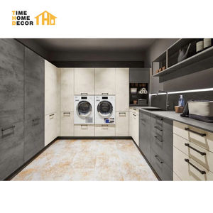 Recién llegado, gabinete de baño de madera, gabinete de fregadero de lavandería con gabinete de <span class=keywords><strong>lavadora</strong></span>, muebles para ahorrar espacio - Product Image 1