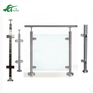 Inox304 316 moderne <span class=keywords><strong>en</strong></span> acier inoxydable garde-corps <span class=keywords><strong>en</strong></span> verre balustrade moules béton balustre poinçonnage coulée coin pince <span class=keywords><strong>escalier</strong></span> - Product Image 1