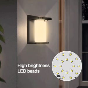 Lanterne murale solaire à LED avec détecteur de mouvement pour extérieur, luminaire mural pour patio, véranda, étanche, montage mural, clôture, garage, décoration - Product Image 2