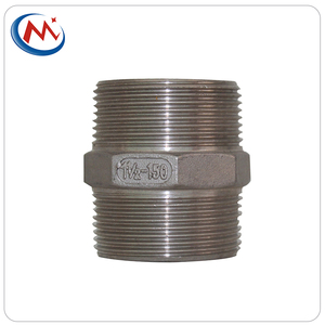 NPT Nam Chủ Đề 304 Thép Không Gỉ Hex Núm Vú Ống Lắp Nối Liên Kết Cho Thủy Lực - Product Image 1