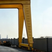 Pont roulant semi-portique robuste Shenli à poutre simple avec palan électrique 40 tonnes, motorisé et monté sur rail pour usine, atelier, entrepôt