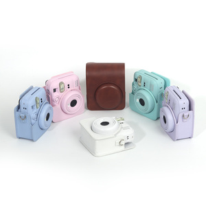 Sac photo en cuir à fermeture magnétique pour <span class=keywords><strong>Instax</strong></span> Mini 13, sac photo tendance avec bandoulière, accessoire de voyage <span class=keywords><strong>Instax</strong></span> - Product Image 5