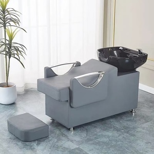 Chaise de lavage de tête en cuir synthétique de haute qualité au design moderne pour salon de coiffure, lit de lavage pour shampooing pour salons - Product Image 4