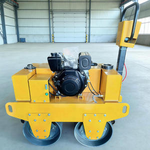Rouleau compresseur vibrant à double tambour bibo haute efficacité, 500 kg-10 tonnes, à commande hydraulique, pour engins de construction - Product Image 3