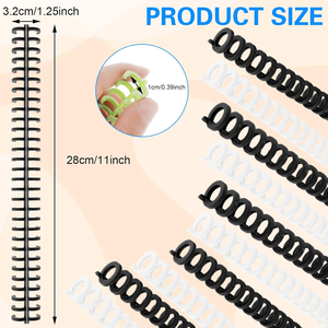 30 Ring <strong>Binding</strong> Combs 3/8 Inch Plastic Spiral Book Binder Coil <strong>Binding</strong> Machine <strong>for</strong> Teacher Student Document Notebooks Black - Product Image 2