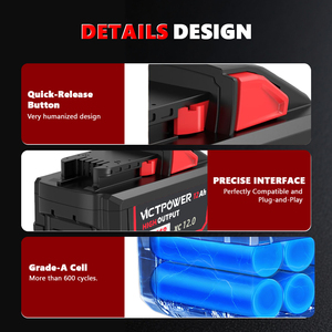 Batterie Li-ion VICTPOWER 18V 12.0Ah de remplacement pour outils électriques sans fil Milwaukee M18, compatible avec plus de 200 outils, OEM ODM - Product Image 3