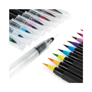 Tomart arte caneta pincel de água colorida, conjunto de marcador de nylon real para artista