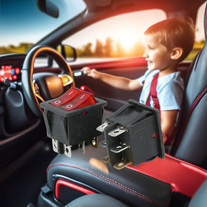 Hm สวิตช์โยก T105<span class=keywords><strong>เปิด</strong></span>-<span class=keywords><strong>ปิด</strong></span>6P/4P 55 DPDT <span class=keywords><strong>12V</strong></span> สวิตช์<span class=keywords><strong>ไฟ</strong></span>สีแดง/สีฟ้า PA66 IP67 16A 250VAC ได้รับการรับรอง CQC - Product Image 3