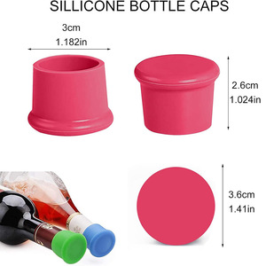 THEONE Custom Reusable Bear Silicone Rubber Wine <strong>Bottle</strong> Stopper <strong>Mini</strong> Size Red Wine Cork for Fresh-Keeping <strong>Champagnes</strong> and Wines - Product Image 2