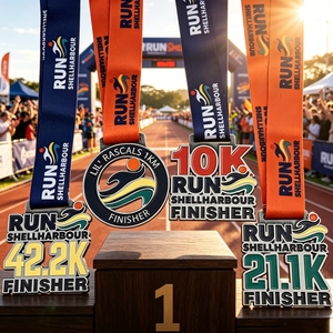 Medallón de carrera único con serigrafía personalizada, aleación de zinc con cinta de sublimación para medalla atlética icónica de maratón - Product Image 2