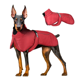 Abrigo de algodón para perros grandes de otoño e invierno, chaqueta cálida reflectante para perros, abrigo de algodón impermeable y a prueba de viento para mascotas <span class=keywords><strong>Doberman</strong></span> - Product Image 2
