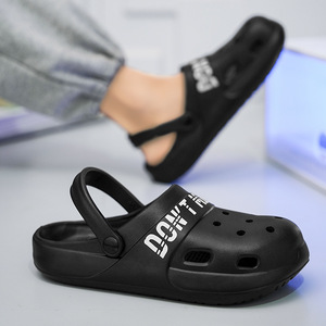 Men's Closed Toe EVA <b>Slide</b> Sandals Breathable Lightweight Casual Outdoor Summer Shoes With Print Logo - Product Image 2