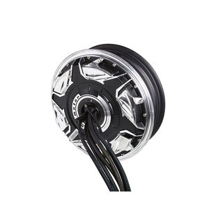 Moteur à disque sans balais QSMOTOR 12" V5 3000W, efficacité IE4, couple de 100 Nm, bobinage en série, étanche IP55, 72V - Product Image 1
