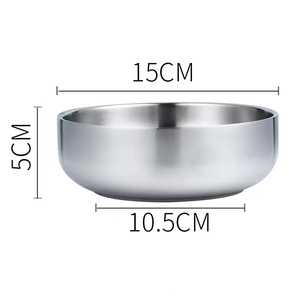 Tazones de Acero Inoxidable de Doble Pared SS304, Aptos para Alimentos, para Niños, para Fideos, Sopa, <span class=keywords><strong>Ramen</strong></span>, Arroz, Salsas, Postres y Ensaladas - Product Image 4