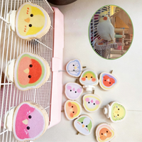 Support de cage à oiseaux mignon en bois avec plateforme et perchoir pour le ponçage des griffes des perroquets, pour les canaris, les cockatiels et les agapornis