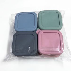 Lonchera Cuadrada de Silicona de Grado Alimenticio con Tapa Hermética - Recipiente Bento Reutilizable Apto para Microondas para Oficina, Escuela y Viajes - Product Image 3