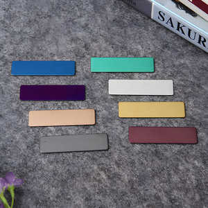 Blank Metal <b>Name</b> <b>Tag</b> Custom Engraved Employee ID Badge Rectangle Brushed Silver Nameplate With Pin Back For Staff Uniform - Product Image 3