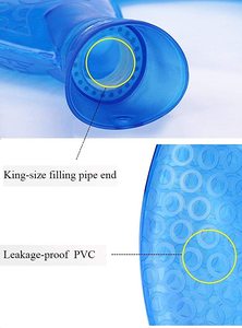 Bouteille d'eau chaude en flanelle en forme de U avec sac d'eau chaude en tissu pelucheux Protection du cou en PVC - Product Image 4