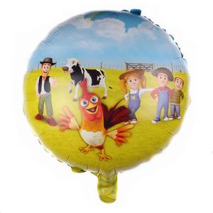 18 Inch <b>Round</b> Cow Farm Aluminum Film Cartoon Children's Toys Birthday Party <b>Balloons</b> Wholesale - Product Image 2
