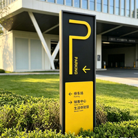 Enseignes LED extérieures pour entreprises, panneaux de signalisation directionnelle en acier inoxydable, caissons lumineux, enseignes de marque, enseignes de nom, enseignes de magasin, panneaux de signalisation routière sur pylône