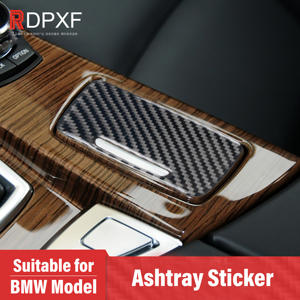 Convient pour BMW Série 5 F10 2011, autocollant de cendrier intérieur de voiture, autocollant décoratif en Fiber de carbone à colle goutte - Product Image 3
