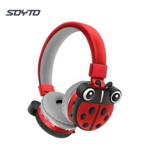 Auriculares inalámbricos con diseño de mariquita milagrosa para niños, auriculares BT para niños, novedad - Product Image 3